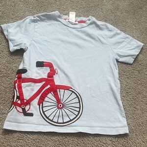 Janie and Jack Light Blue Tee with Red Bicycle